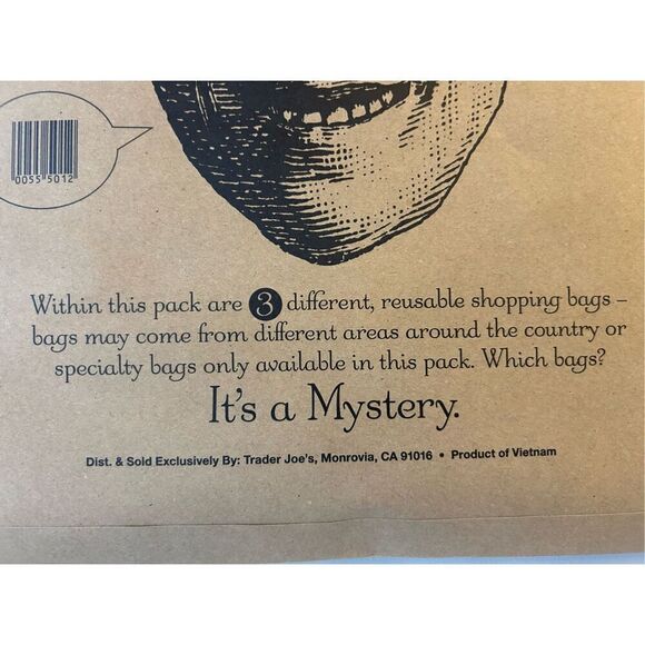 Trader Joe's Limited Edition Mystery Pack reusable regional bags - Picture 3 of 5